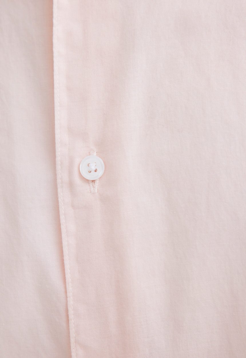 Jac+Jack Folded Collar Cotton Shirt - Powder Rosa Pink